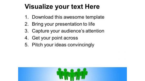 Team Standing In A Line Teamwork PowerPoint Templates And PowerPoint Themes 0912