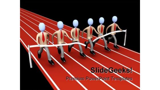Team Winning Success PowerPoint Background And Template 1210