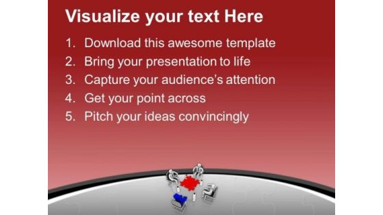 Team With Leader Can Fix Puzzle Of Problem PowerPoint Templates Ppt Backgrounds For Slides 0613