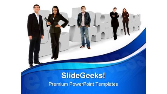 Team With Solution Business PowerPoint Templates And PowerPoint Backgrounds 1011