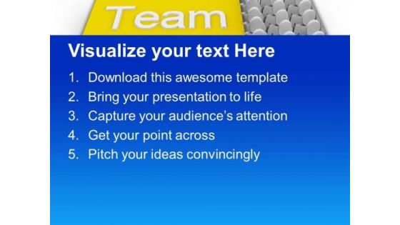 Team Word On Matchbox PowerPoint Templates Ppt Backgrounds For Slides 0713
