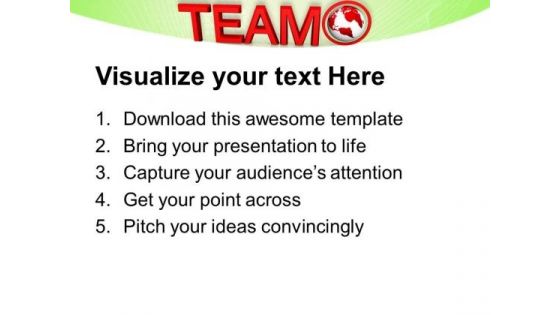 Team Word With Globe PowerPoint Templates Ppt Backgrounds For Slides 0213