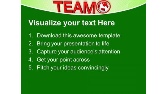 Team Word With Globe PowerPoint Templates Ppt Backgrounds For Slides 0213