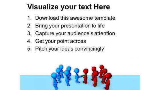 Teams Meeting Handshake PowerPoint Templates Ppt Backgrounds For Slides 0713