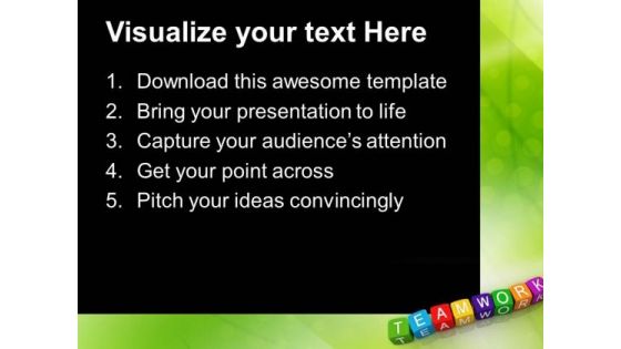 Teamwork Blocks Business PowerPoint Templates And PowerPoint Themes 0912