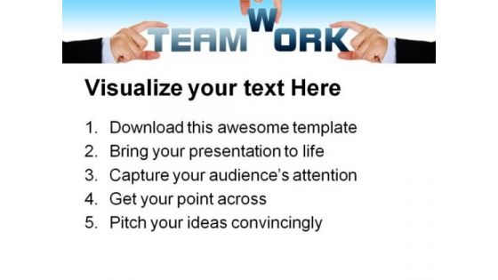 Teamwork Business Concept Handshake PowerPoint Templates And PowerPoint Backgrounds 0811