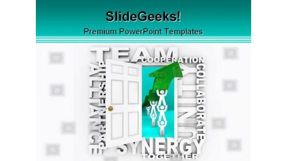Teamwork Business PowerPoint Template 0910