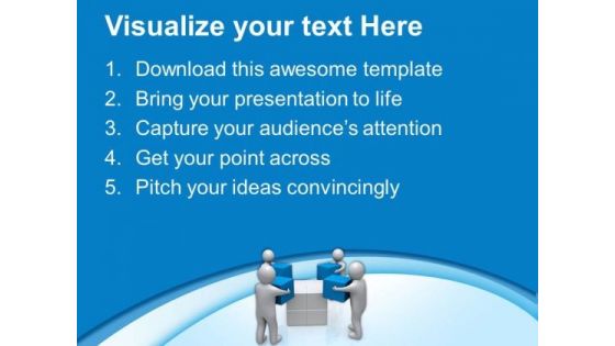 Teamwork Concept For Assembling The Cubes PowerPoint Templates Ppt Backgrounds For Slides 0713
