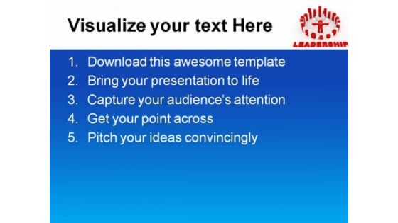 Teamwork Concept Leadership PowerPoint Templates And PowerPoint Backgrounds 0711