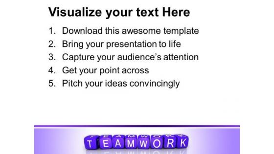 Teamwork Cube Shapes PowerPoint Templates And PowerPoint Themes 0612