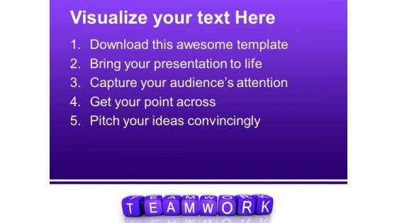 Teamwork Cube Shapes PowerPoint Templates And PowerPoint Themes 0612
