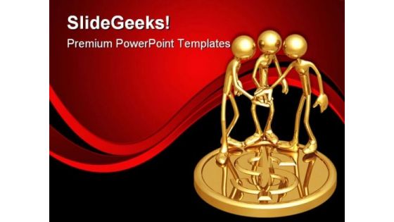 Teamwork Dollar Money PowerPoint Templates And PowerPoint Backgrounds 0811