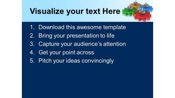 Teamwork Gearwheels Industrial PowerPoint Templates And PowerPoint Themes 0512