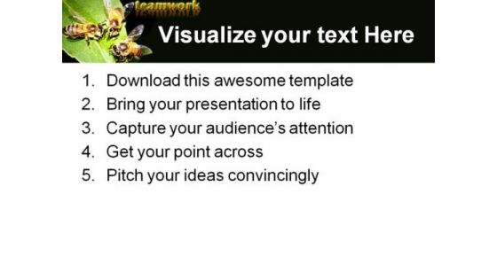 Teamwork Leadership PowerPoint Template 0510