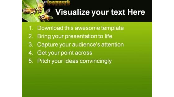 Teamwork Leadership PowerPoint Template 0510