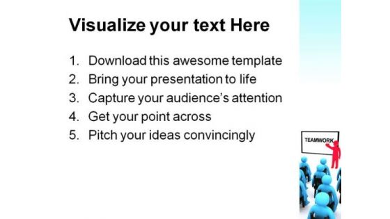 Teamwork Seminar01 Business PowerPoint Templates And PowerPoint Backgrounds 0811