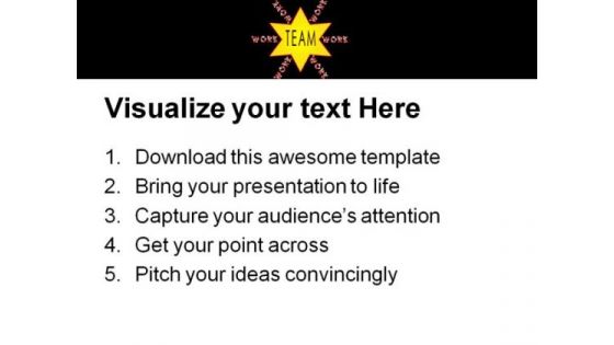 Teamwork Star Shapes PowerPoint Templates And PowerPoint Backgrounds 0811