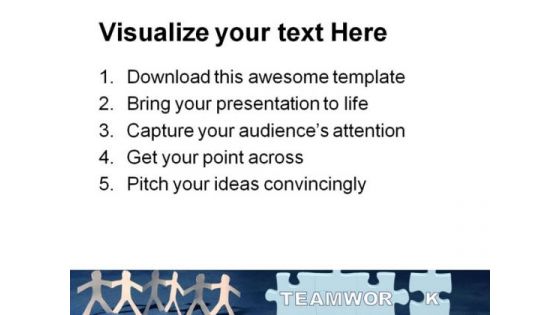 Teamwork Success PowerPoint Themes And PowerPoint Slides 0511
