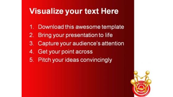 Teamwork Target01 Business PowerPoint Themes And PowerPoint Slides 0811