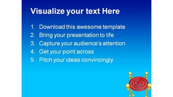 Teamwork Target Business PowerPoint Themes And PowerPoint Slides 0811