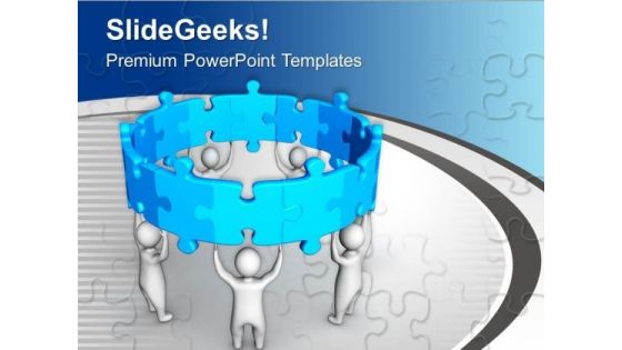 Teamwork To Complete Business Solution PowerPoint Templates Ppt Backgrounds For Slides 0613