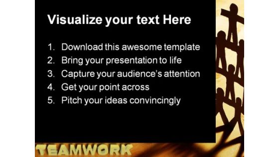Teamwork Unity People PowerPoint Themes And PowerPoint Slides 0811