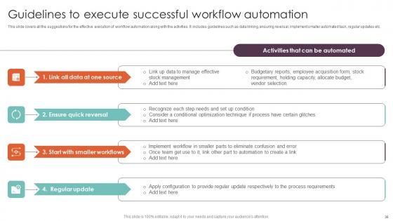 Techniques For Executing Workflow Automation In Industry Procedures Complete Deck