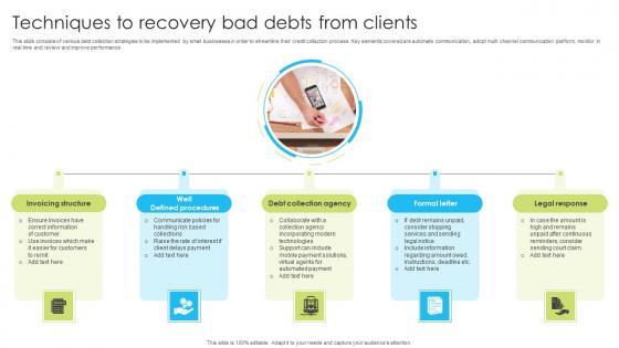 Techniques To Recovery Bad Debts From Clients Demonstration Pdf