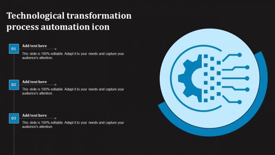 Technological Transformation Process Automation Icon Mockup Pdf