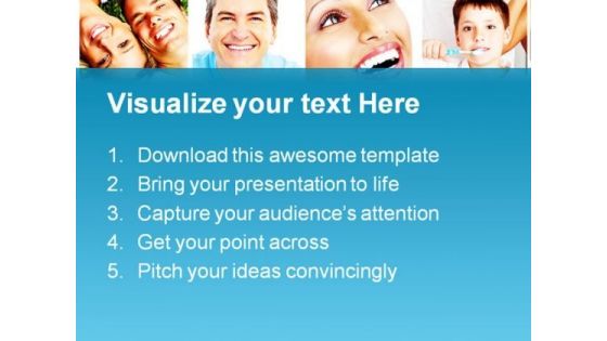 Teeth Collage Health PowerPoint Templates And PowerPoint Backgrounds 0511