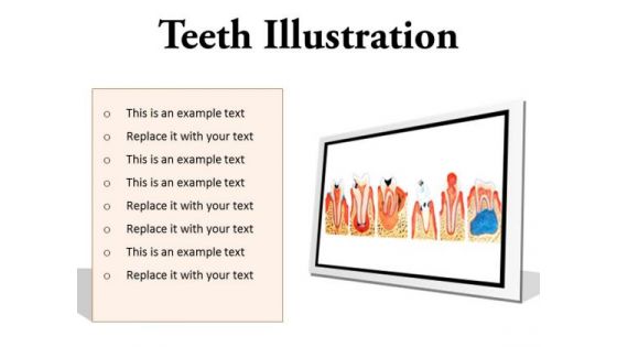 Teeth Illustration Dental PowerPoint Presentation Slides F
