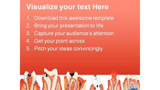 Teeth Illustration Dental PowerPoint Templates And PowerPoint Backgrounds 0411