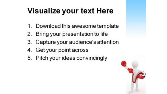 Telephone Receiver Communication PowerPoint Themes And PowerPoint Slides 0311