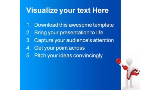 Telephone Receiver Communication PowerPoint Themes And PowerPoint Slides 0311