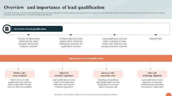 Telesales Strategy For Targeting Overview And Importance Of Lead Qualification Strategy SS V
