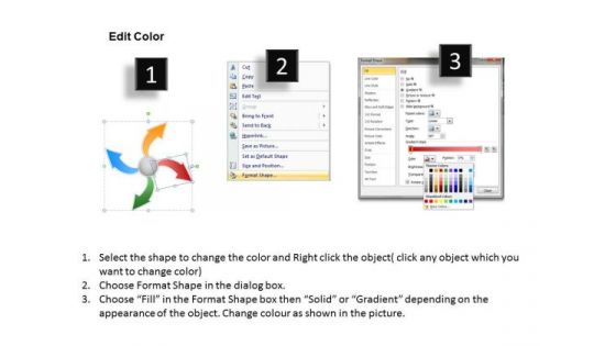 Templates Diverging Process Arrow Chart 4 Steps Cycle Flow Diagram PowerPoint Slides