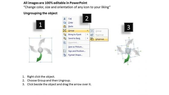Templates Download Diverging Process Arrow Chart 4 Steps Ppt Cycle PowerPoint Slides