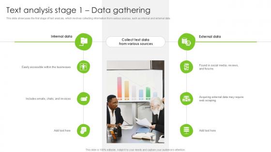 Text Analysis Stage 1 Data Gathering PPT Slide SS