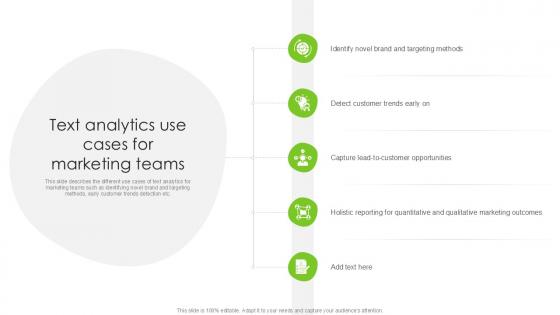 Text Analytics Use Cases For Marketing Teams PPT Sample SS
