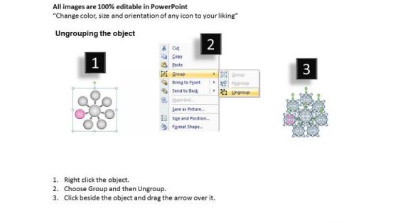 Text Boxes Demonstrating 7 Different Issues Ppt Circular Flow Diagram PowerPoint Templates