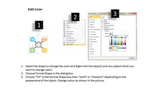 Text Boxes Illustrating Diverging Concept Processs And PowerPoint Templates