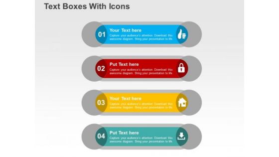 Text Boxes With Icons PowerPoint Templates