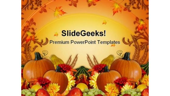 Thanksgiving Harvest Fall Festival PowerPoint Templates And PowerPoint Backgrounds 0811