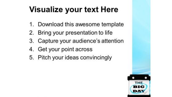 The Big Day Hanging Wall Calendar PowerPoint Templates And PowerPoint Themes 0912