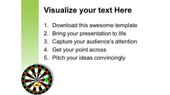The Darts With The Car As Target PowerPoint Templates And PowerPoint Themes 1012