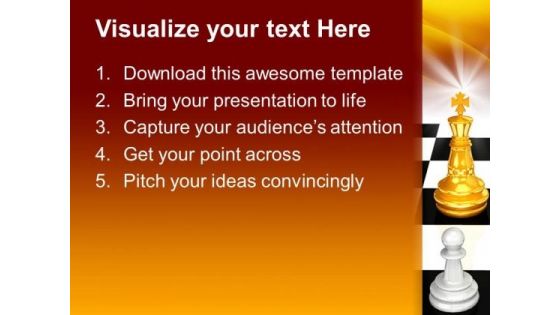 The King Leadership PowerPoint Templates And PowerPoint Themes 0812