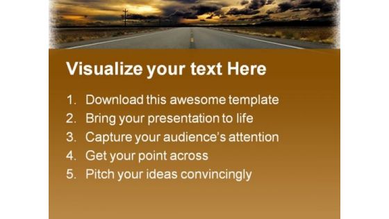 The Road Travel PowerPoint Templates And PowerPoint Backgrounds 0611