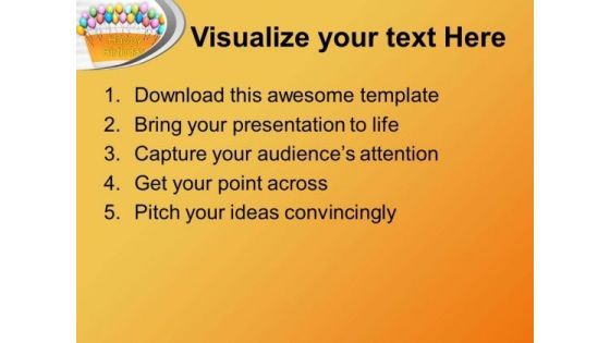 Theme Balloons For Party Celebration PowerPoint Templates Ppt Backgrounds For Slides 0513