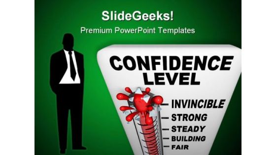 Thermometer Of Confidence Level Science PowerPoint Templates And PowerPoint Backgrounds 0411