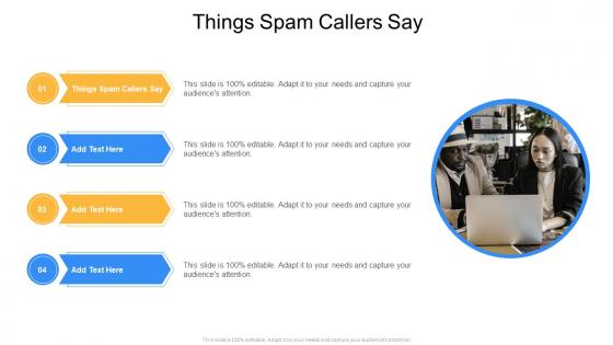 Things Spam Callers Say In Powerpoint And Google Slides Cpb